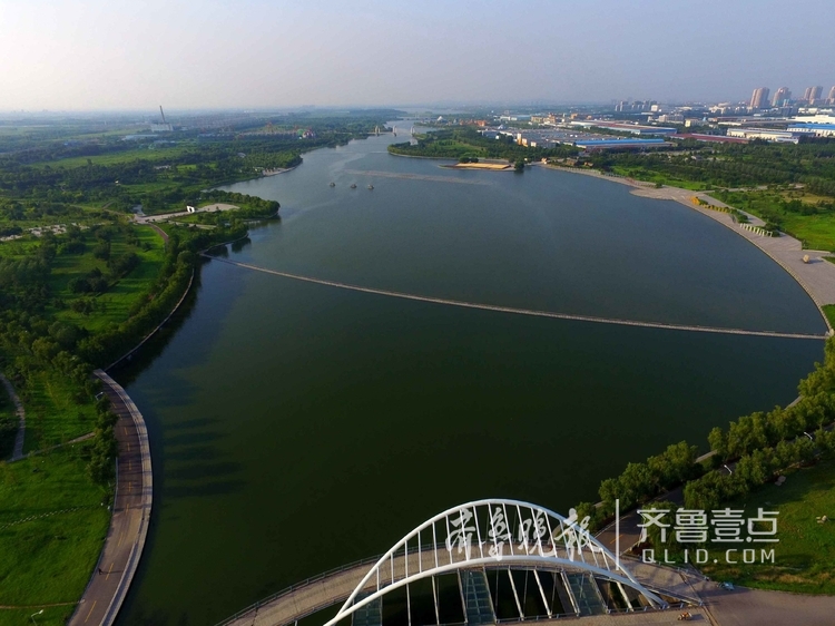 航拍|初秋章丘绣源河风景区美如仙境